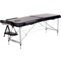 Kinefis Supreme aluminum folding table: Two bodies and width of 60 cm (Black color)